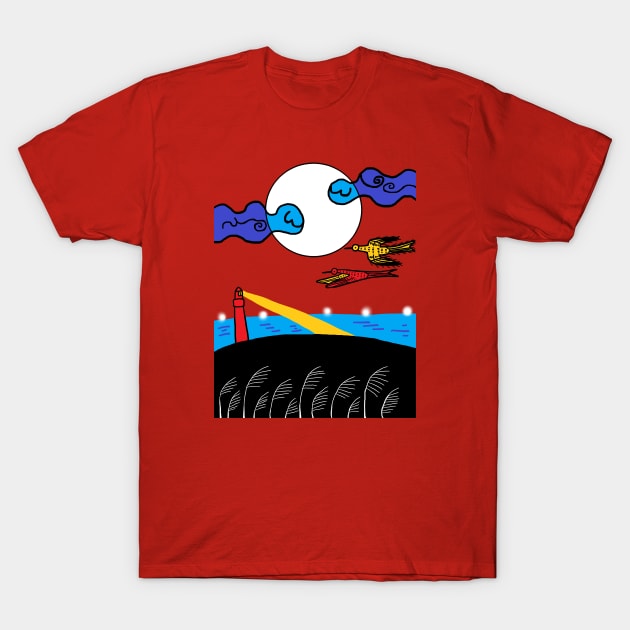 phoenix, bird and moon T-Shirt by zzzozzo